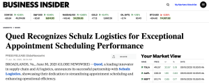 Qued, a leading innovator in supply chain and AI logistics, announces its successful partnership with Schulz Logistics, showcasing their dedication to streamlining appointment scheduling and enhancing operational efficiency.